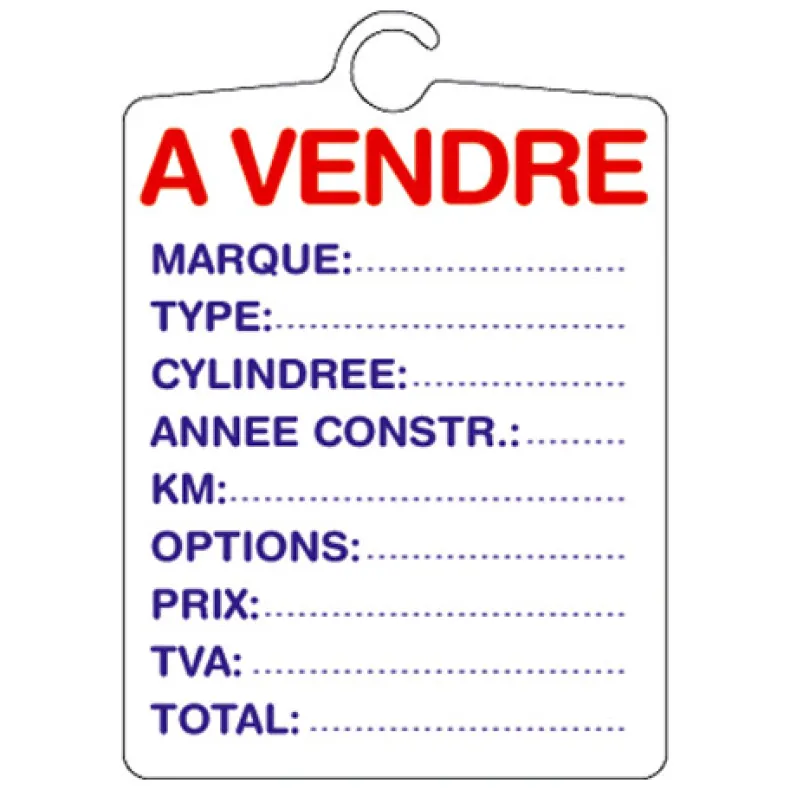 Plaat 'à vendre'