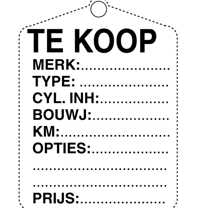 Plaat 'te koop'