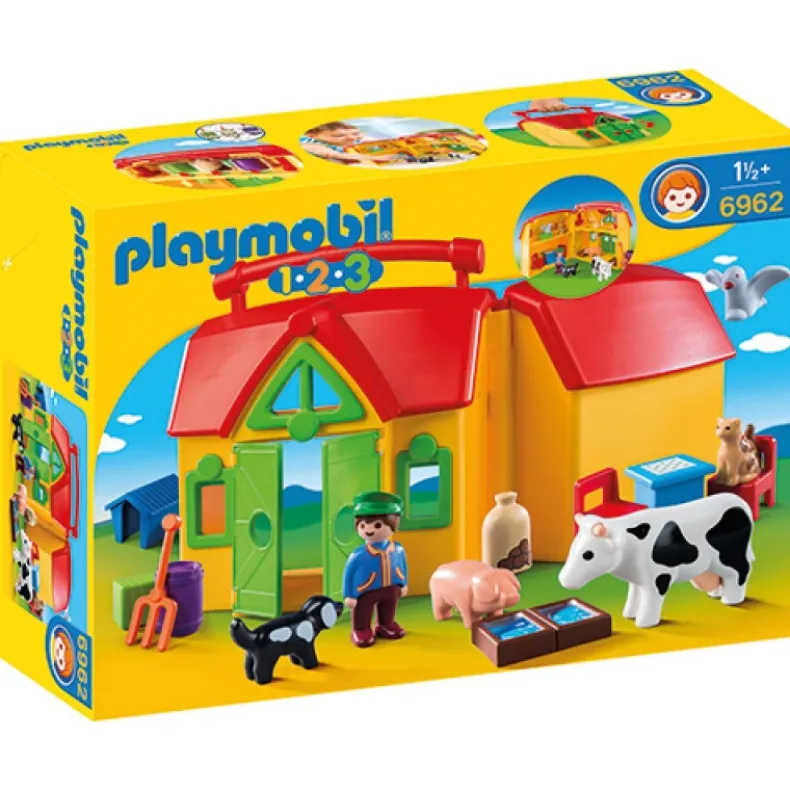Playmobil 1.2.3 Meeneemboerderij Dieren - 6962