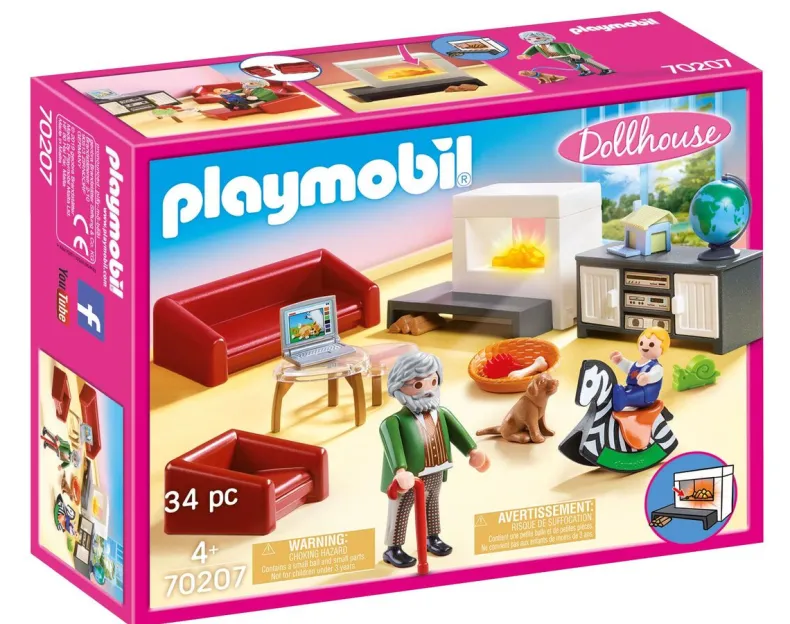 Playmobil Dollhouse Huiskamer Met Openhaard - 70207