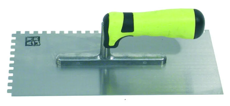 Pleistertruweel getand met 2 componenten handgreep 280 x 130 mm