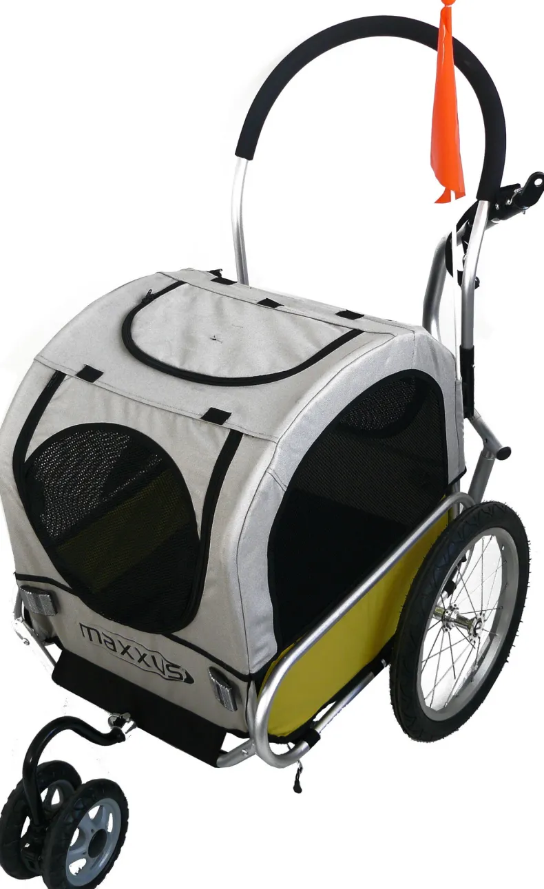 Plooibare aluminium trailer/jogger voor hond