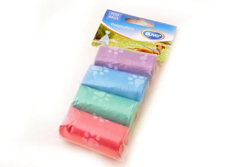 Poepzakjes pootje pastel 4 x 20 stuks