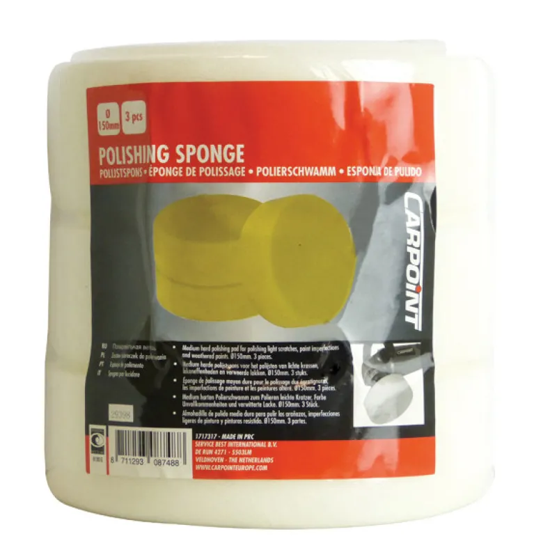 Poetspad wit Ø150 mm 3 stuks