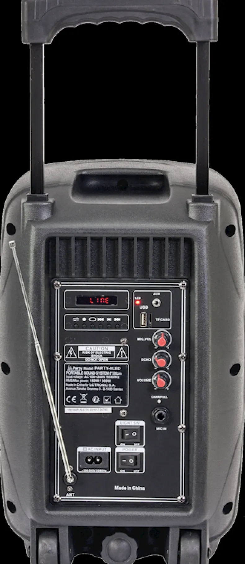 Portable sound system LED bluetooth 8''