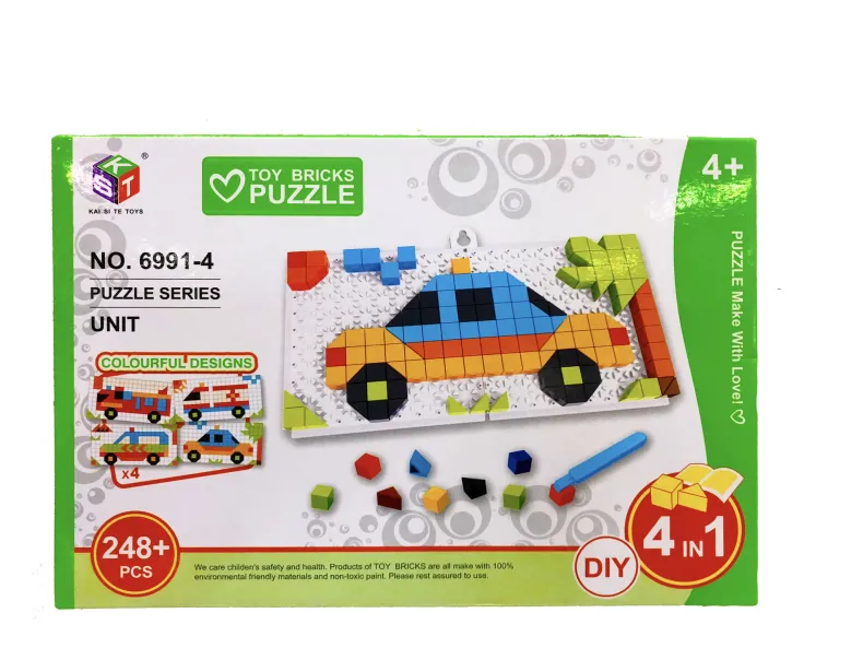 Puzzel auto blokjes 248 stuks