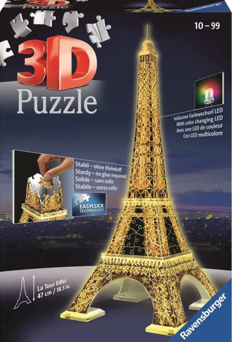 Puzzel 3D: Eiffeltoren night edition