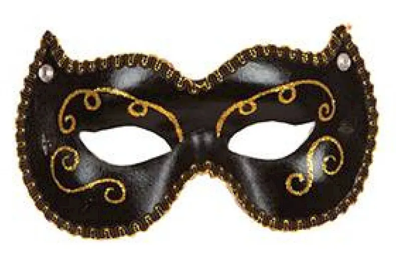 Oogmasker Zwart Met Glitter