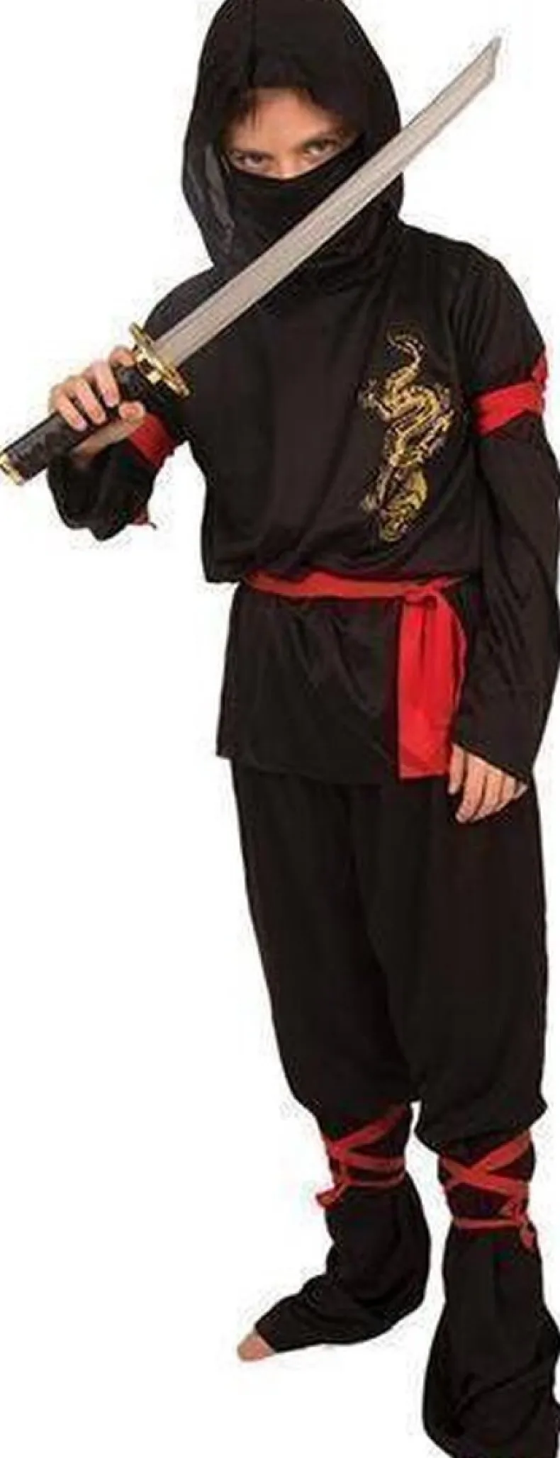 Ninja Kostuum Gouden Draak  - Maat 140