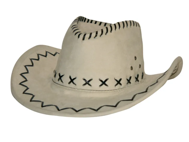 Cowboy hoed suede - Wit