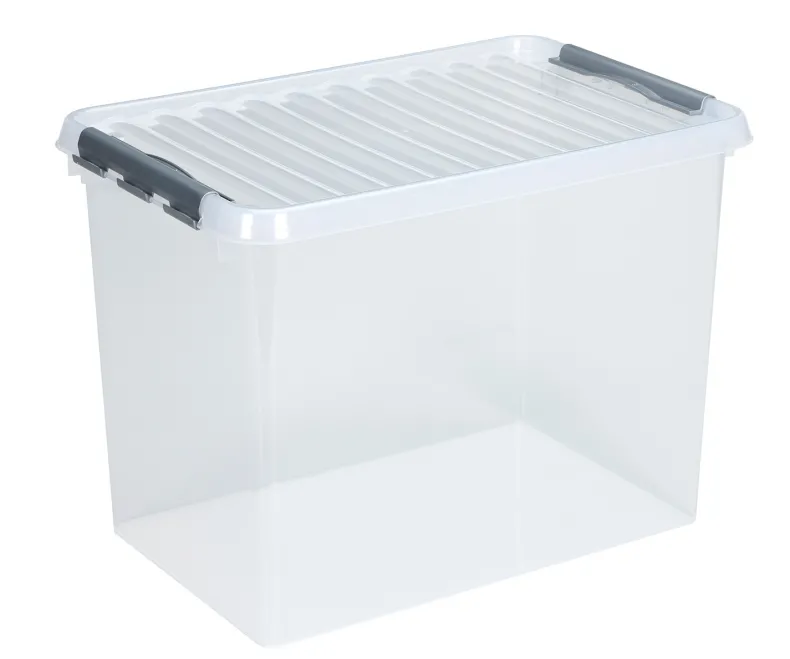 Q - line opbergbox 72 L transparant / metaal