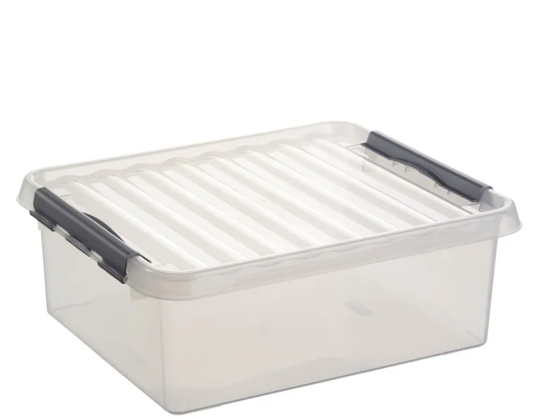 Q - line opbergbox 25 L wit transparant