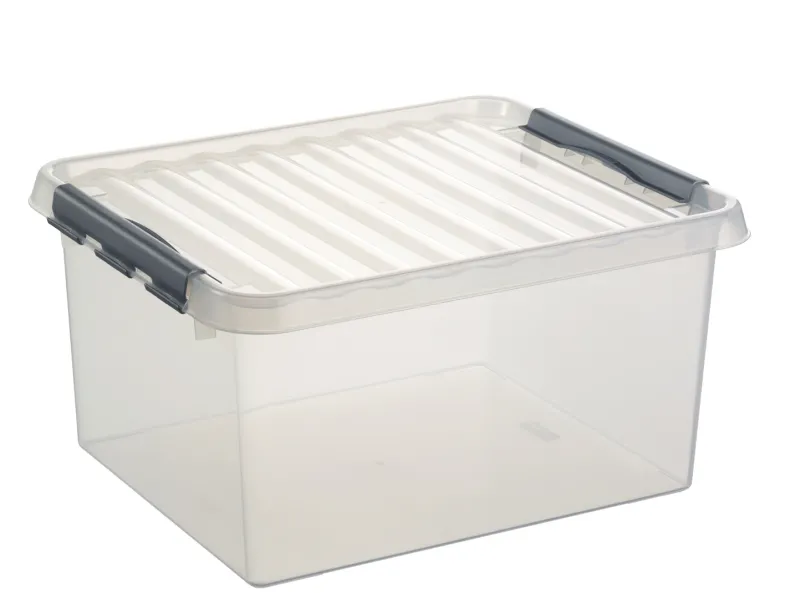 Q - line opbergbox 36 L wit transparant