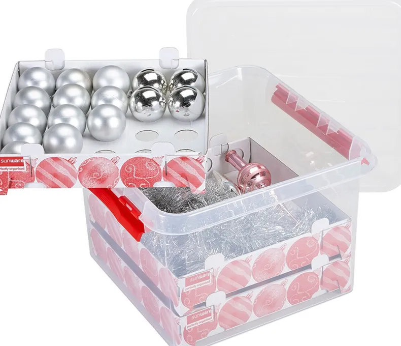 Q-line opbergbox kerstgerief 38L+Tray