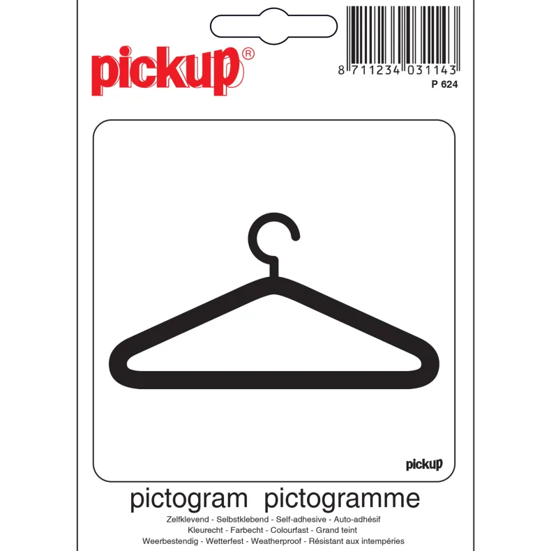 Pictogram garderobe 10 x 10 cm