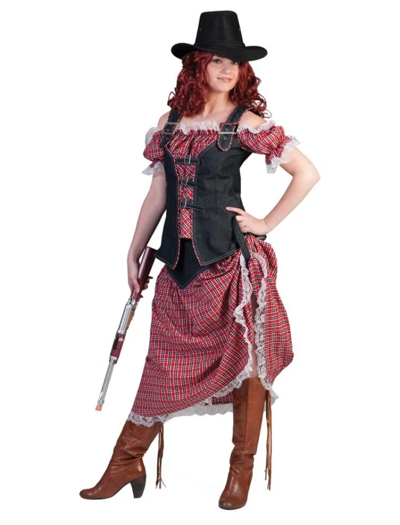 Verkleedjurk Cowgirl Denim Ranger Lang - Maat 44/46