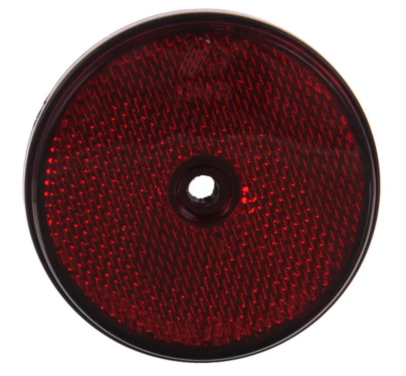 Reflector rond geschroefd rood
