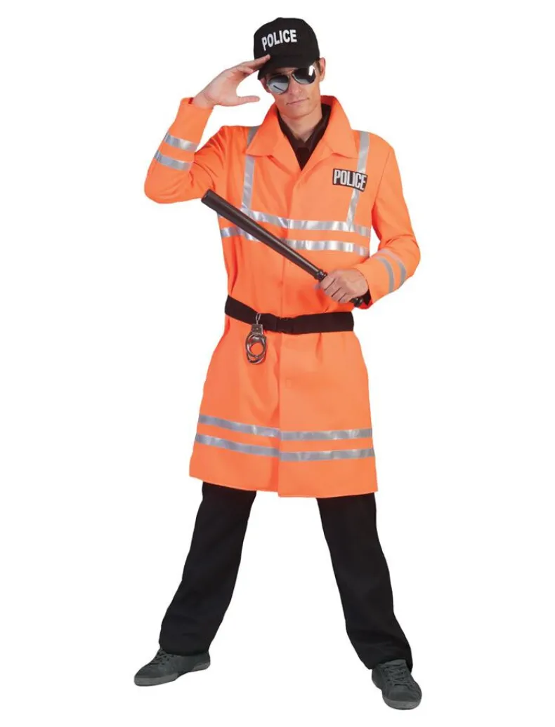 Kostuum Politieman Oranje - One Size