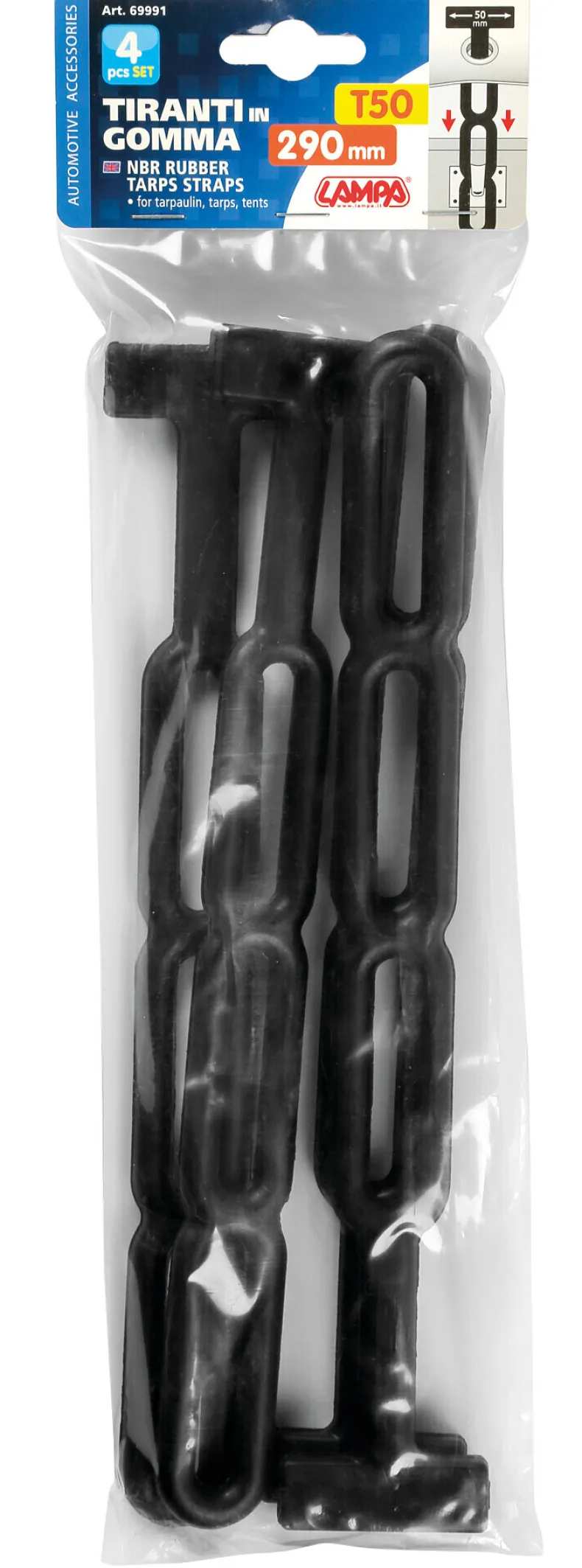 Rubber Dekzeilriem 29cm