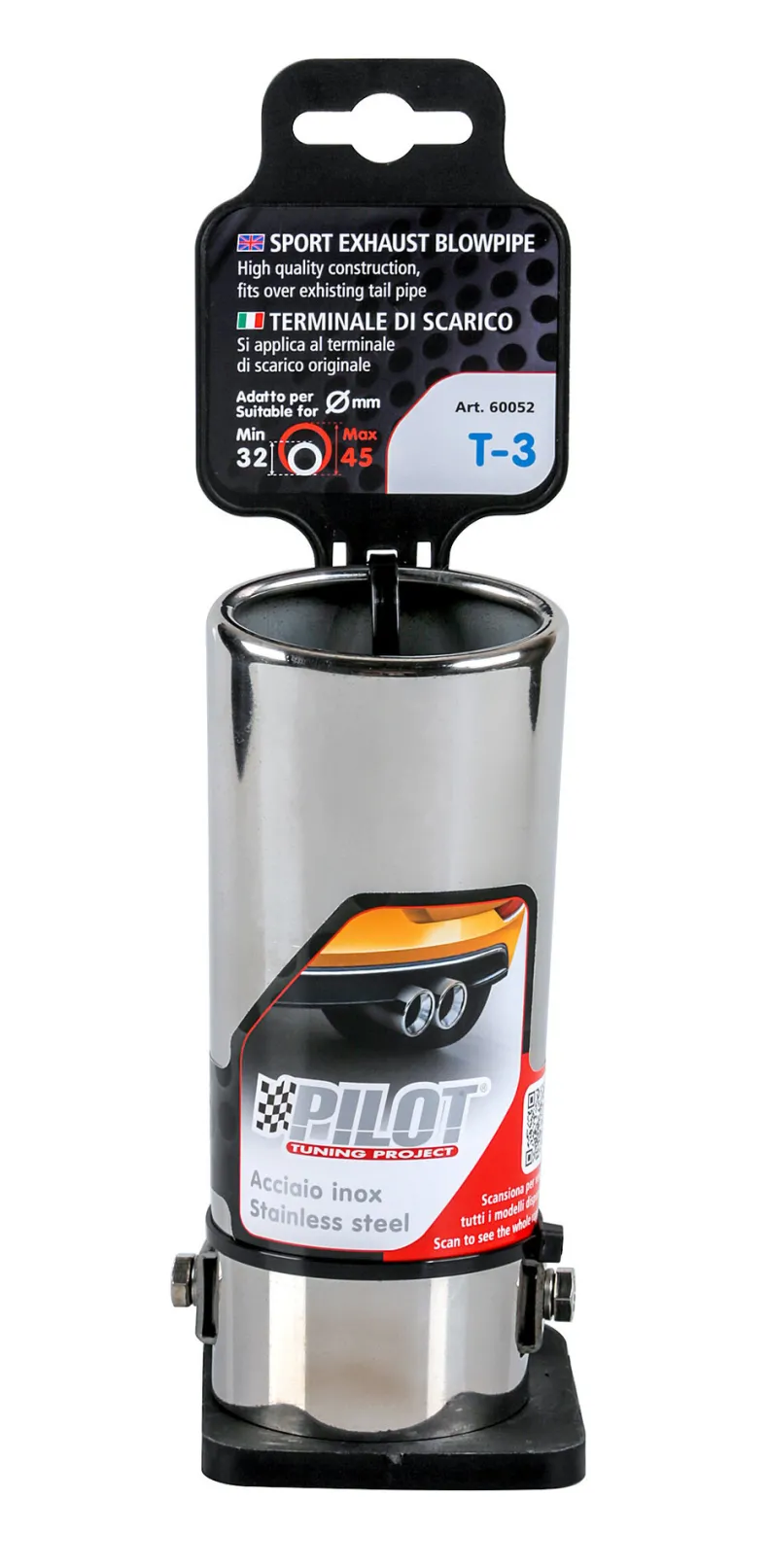 RVS Uitlaatsierstuk T-3