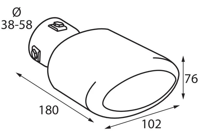 RVS Uitlaatsierstuk TS-64