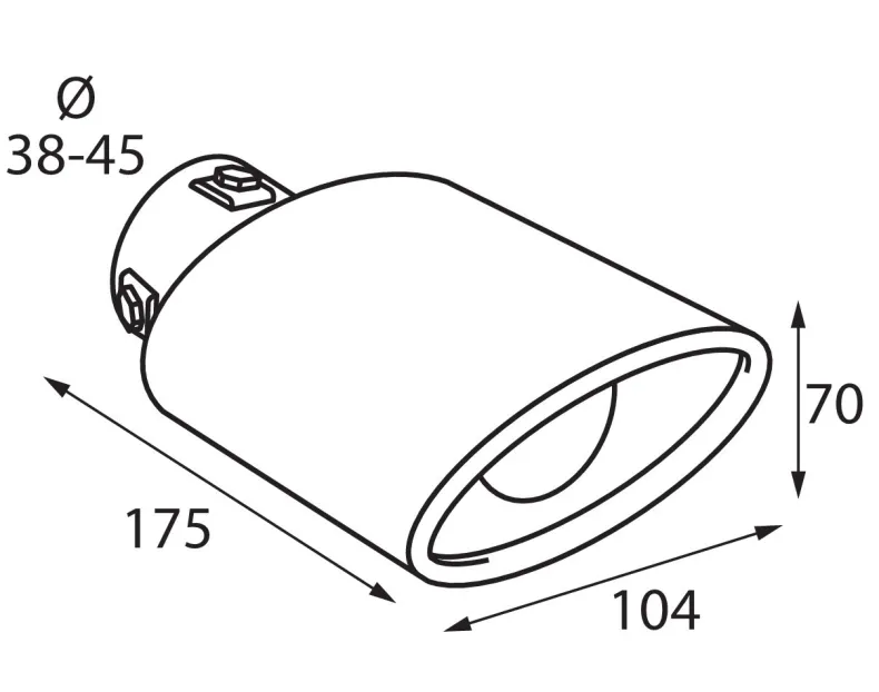 RVS Uitlaatsierstuk TS-58