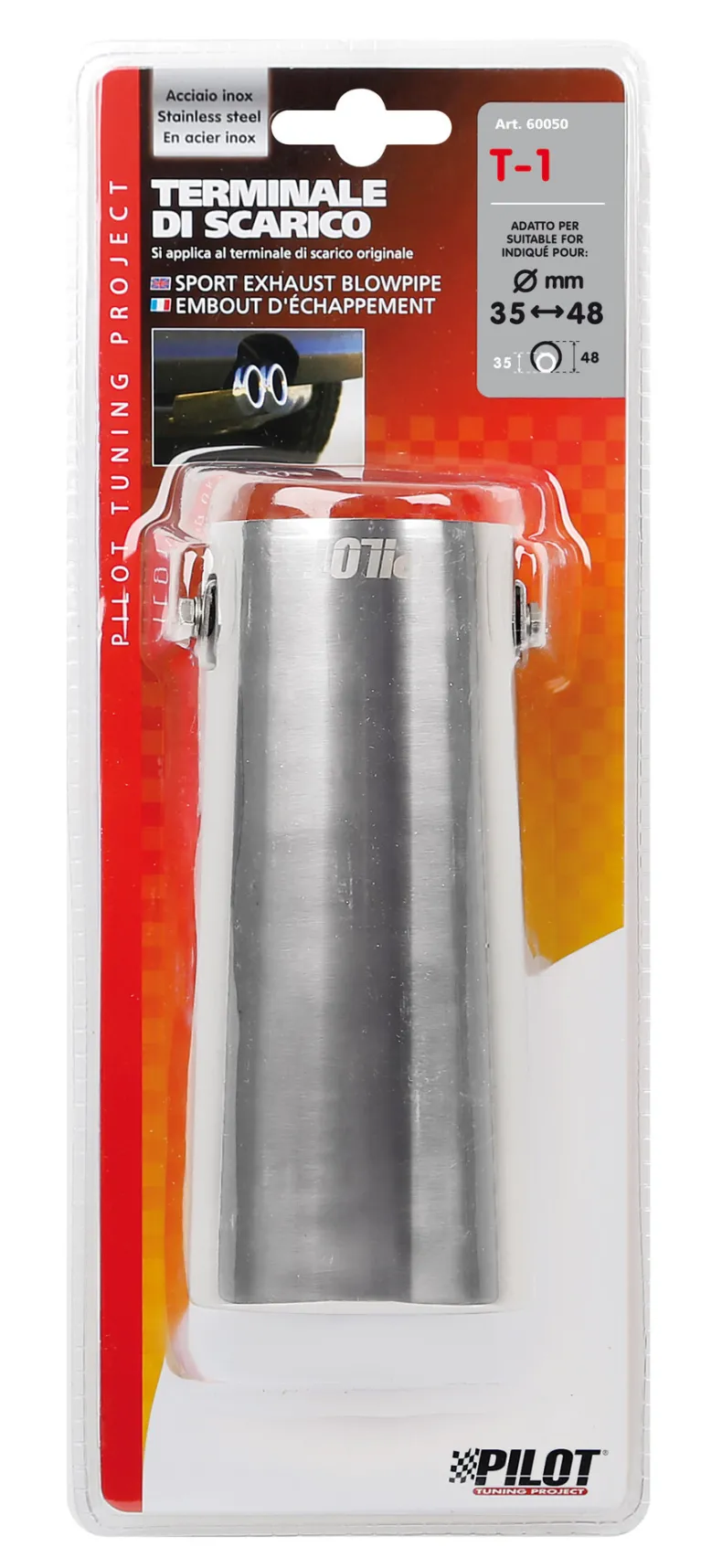 RVS Uitlaatsierstuk T-1