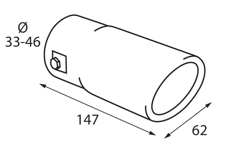 RVS Uitlaatsierstuk TS-28