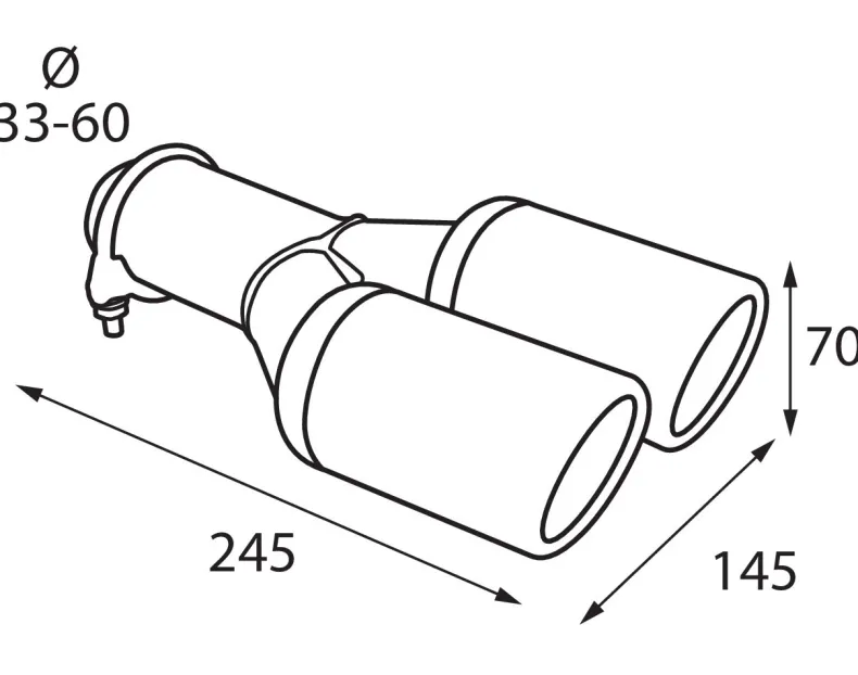 RVS Uitlaatsierstuk TS-43
