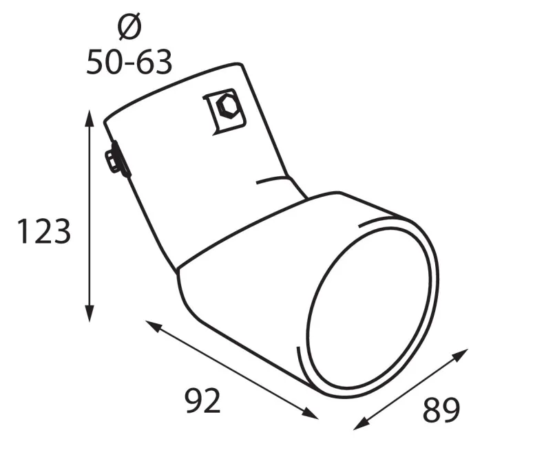 RVS Uitlaatsierstuk TS-45