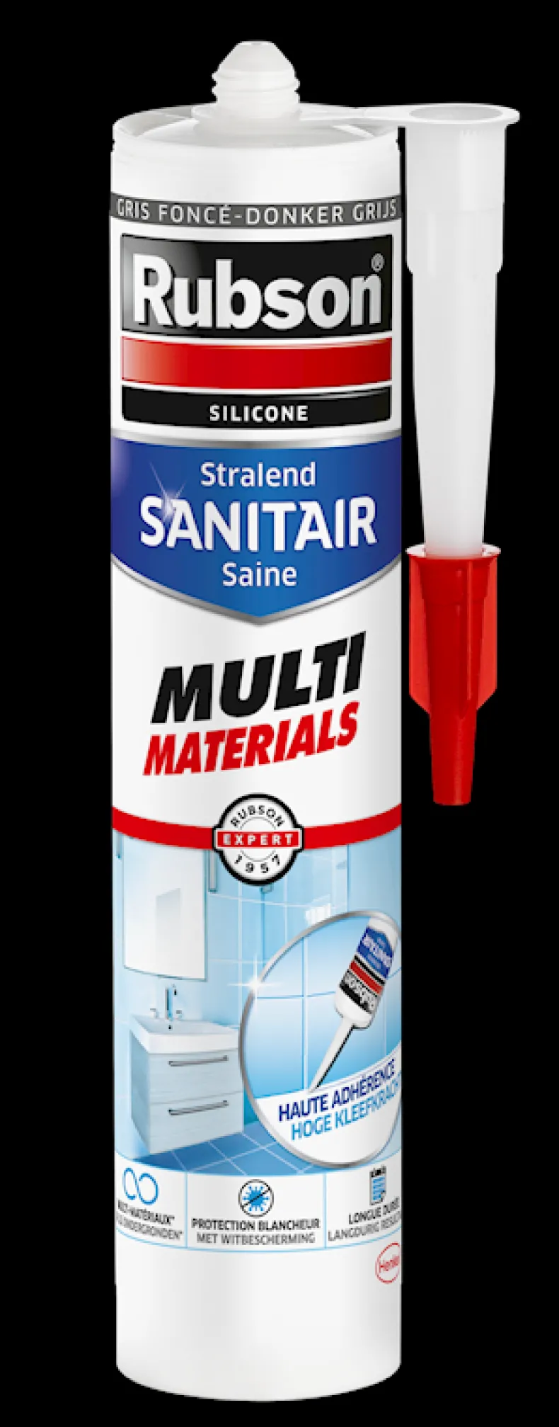 Sanitair silicone grijs 280 ml