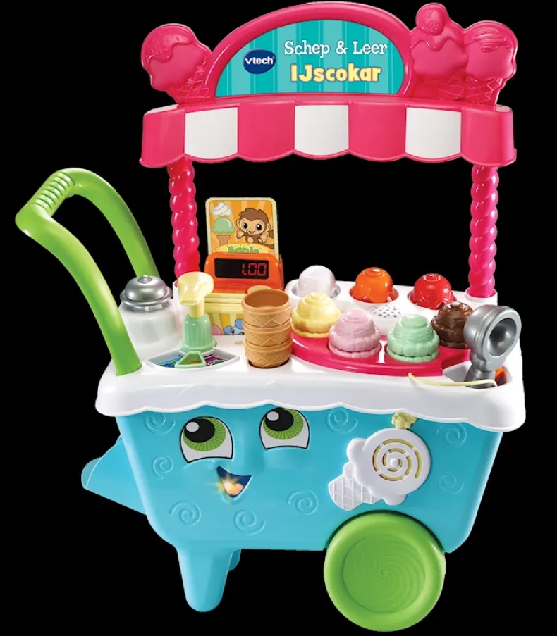 Schep en leer ijscokar