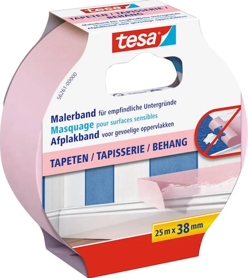 Schilderstape Washi Sensitive roze  25 m x 38 mm