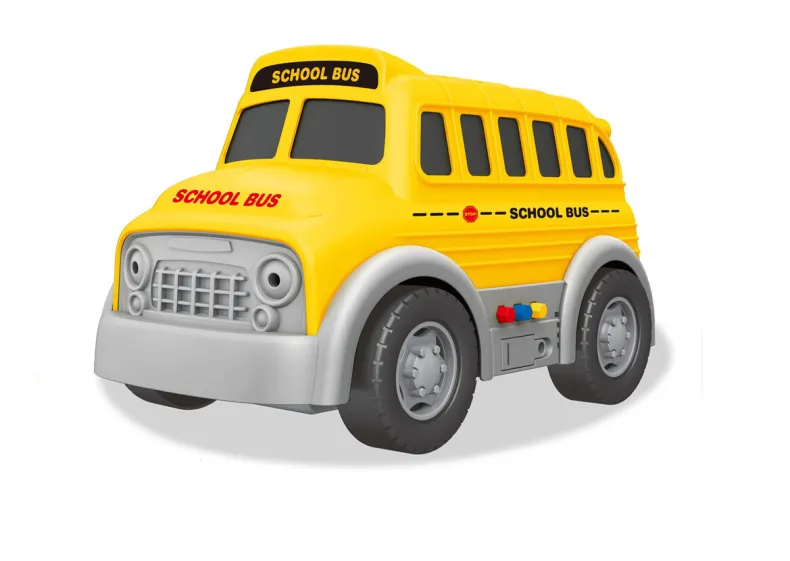 Schoolbus met muziek en licht