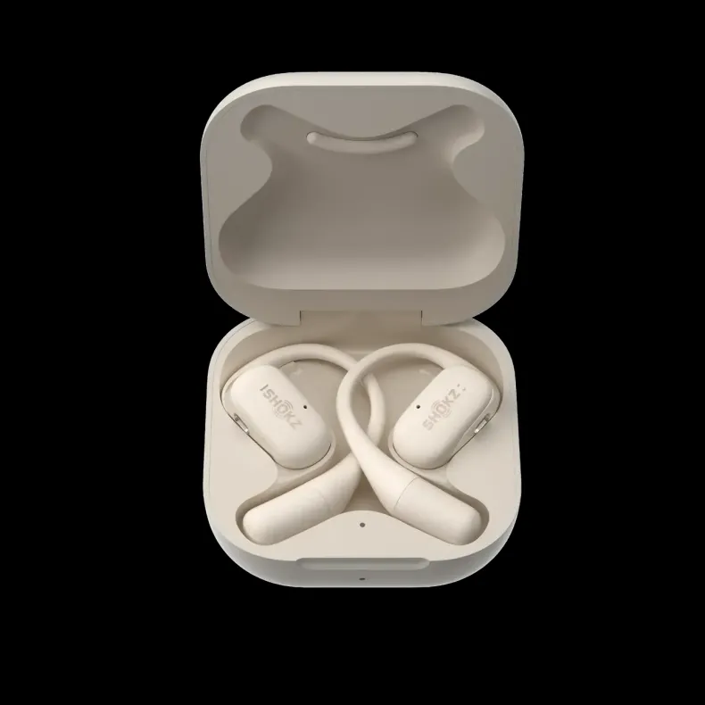 Shokz OpenFit Sport Koptelefoon - Open Ear - Beige