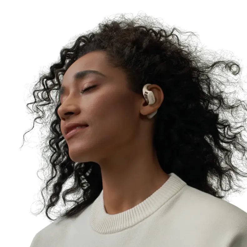 Shokz OpenFit Sport Koptelefoon - Open Ear - Beige