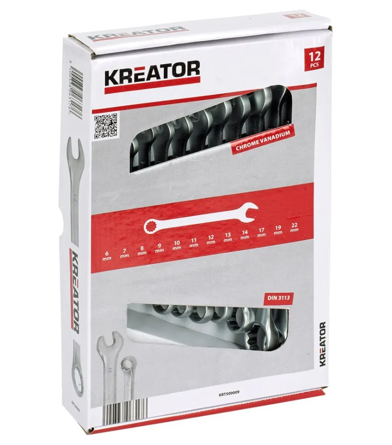 Sleutelset mix 6-22 mm 12 stuks