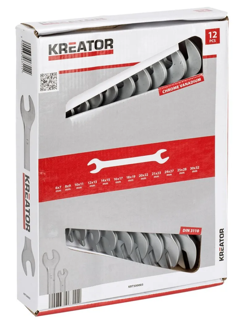 Sleutelset open 6-32 mm 12 stuks