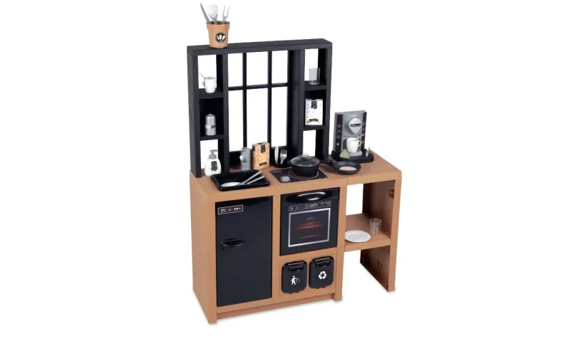 Smoby Speelkeuken Loft Keuken - 32 delig - Bruin
