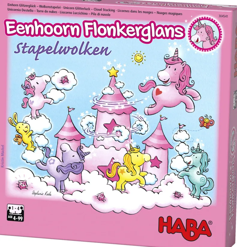 Spel Eenhoorn flonkerglans stapelwolken NL