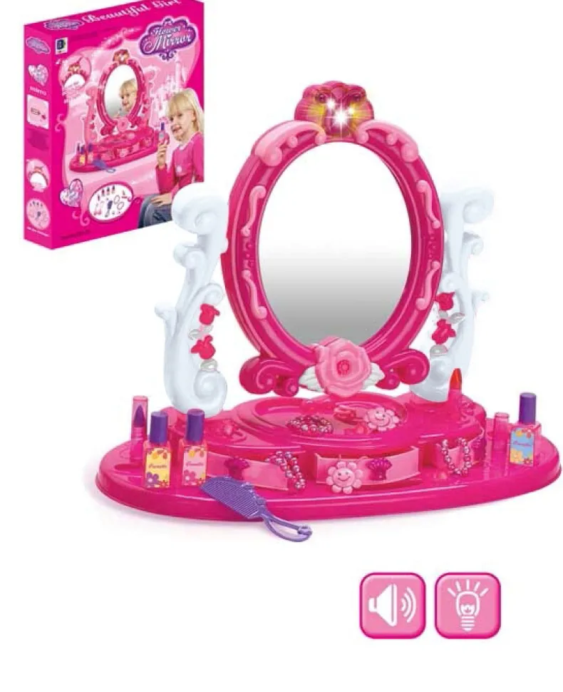 Spiegel met muziek en licht