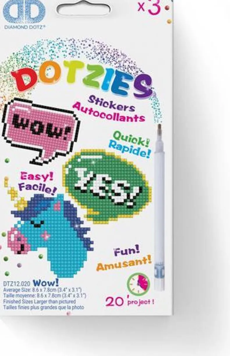 Stickerset Dotzies 3St Wow