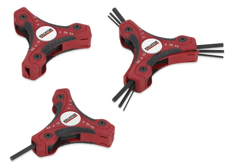 Stiftsleutelset tri-handle 9-delig