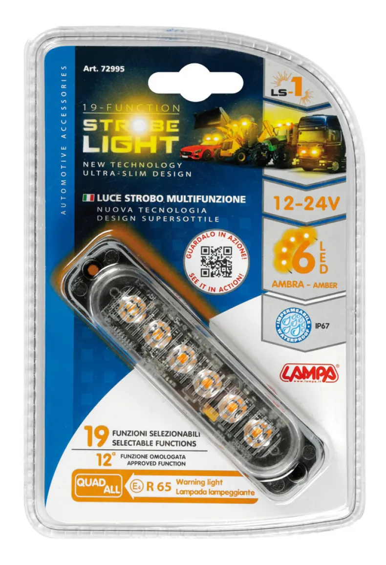 Stroboscoop 6 Led 12/24V