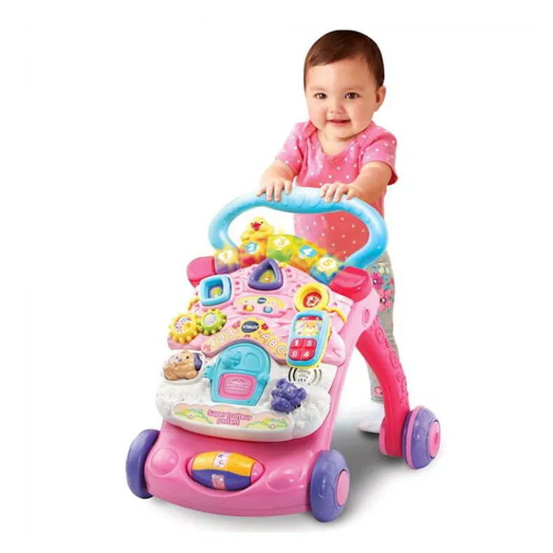 Super trotteur parlant 2en1 rose