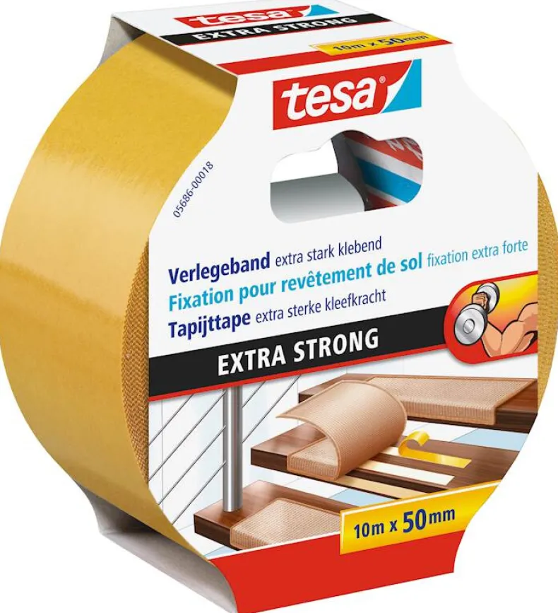 Tapijttape extra strong 10 m x 50 mm