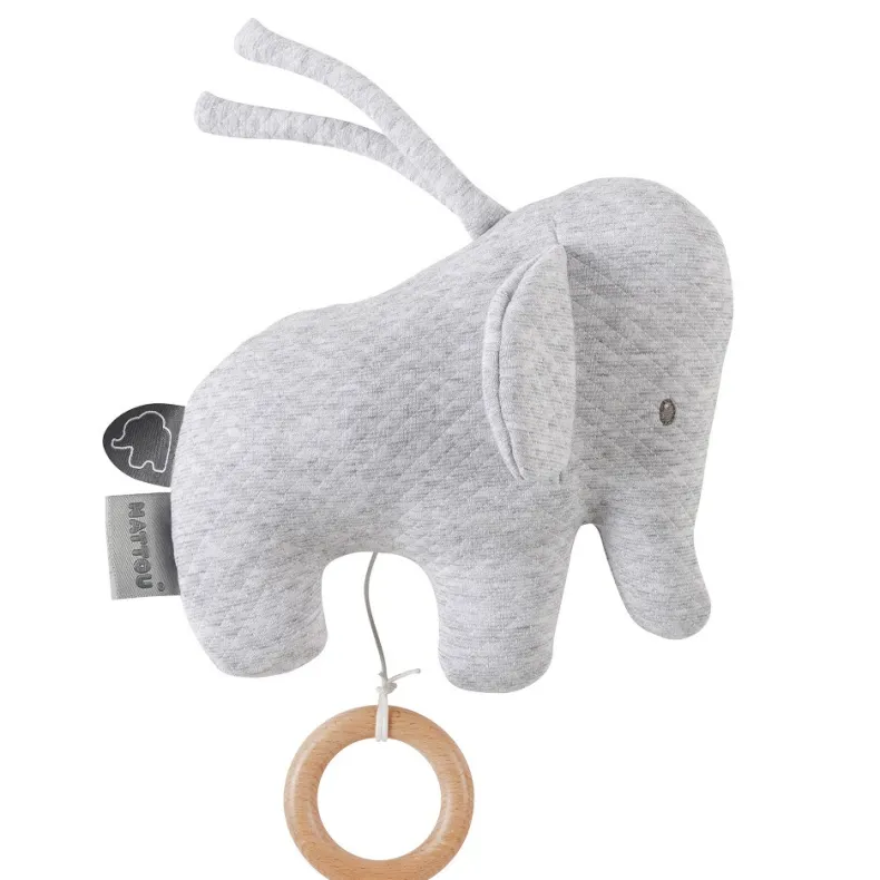 Tembo Muziektrekker Jacquard Grijs 18x21 cm