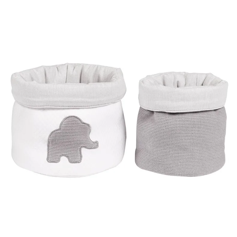 Tembo set van 2 verzorgingsmandjes 20x20 cm + 20x15 cm