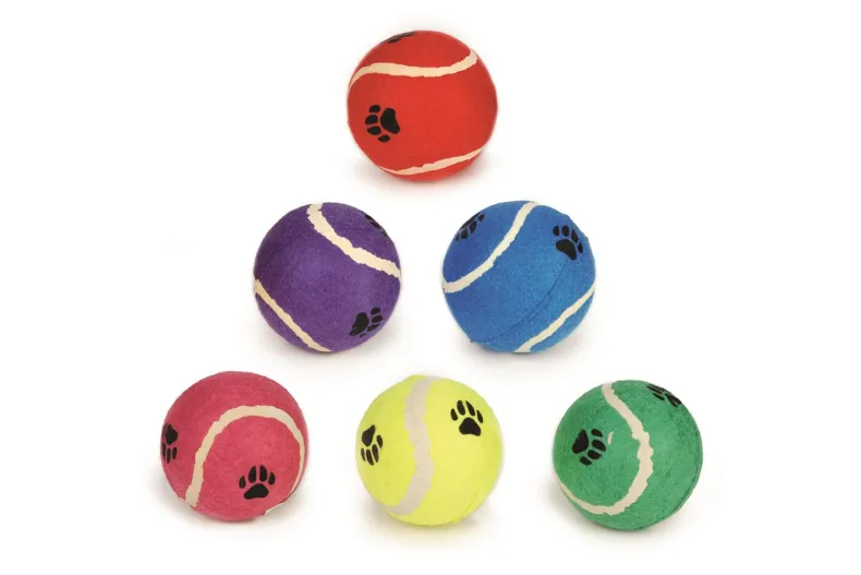 Tennisbal met voetopdruk groot