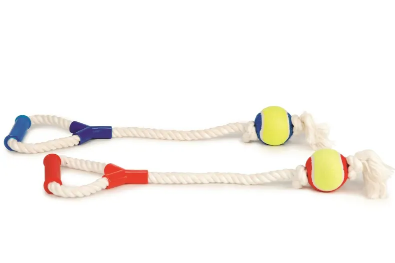 Touwtrekker met tennisbal 60 cm